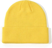 Mutine invernali per bambini - cappelli per bambini maschi e femmine - cappelli di lana caldi per neonati - cappelli per bambini all'aperto - adatti per bambini di 2-6 anni - giallo - 19*18cm