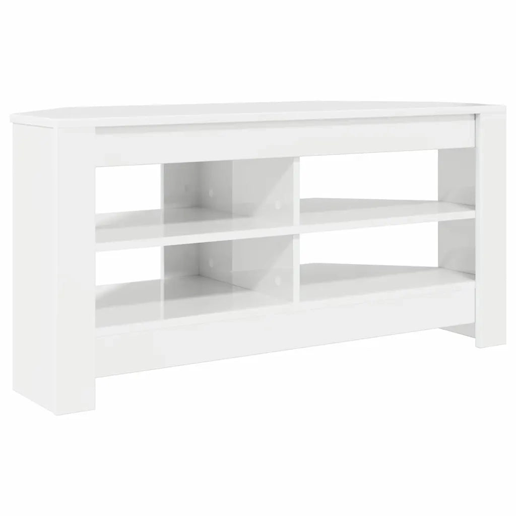 MobileTV | Armadietto TV | Mobile Porta TVAngolare Bianco ad Alto Lucido 102 x 40,5 x 45 cm