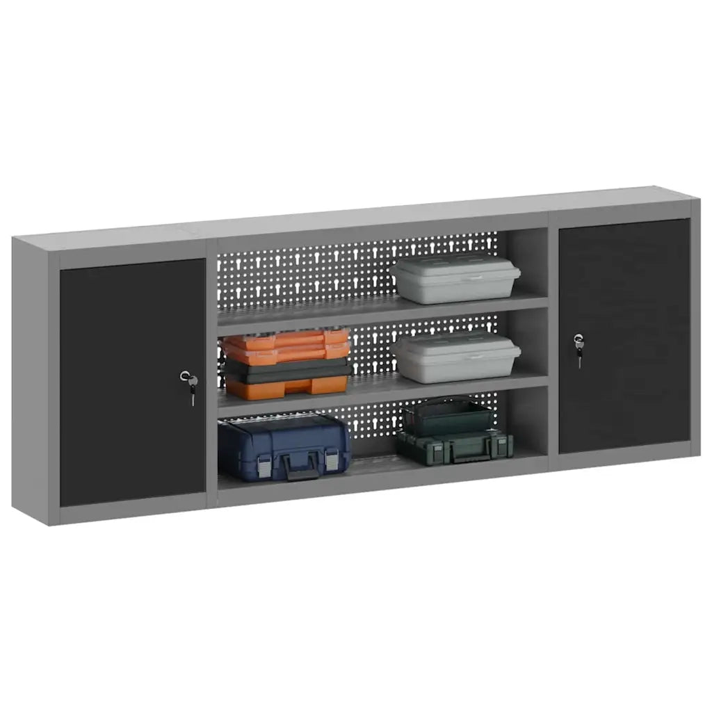 Mobile per attrezzi con blocco Nero e Grigio 150 x 20 x 55 cm CFW8780329