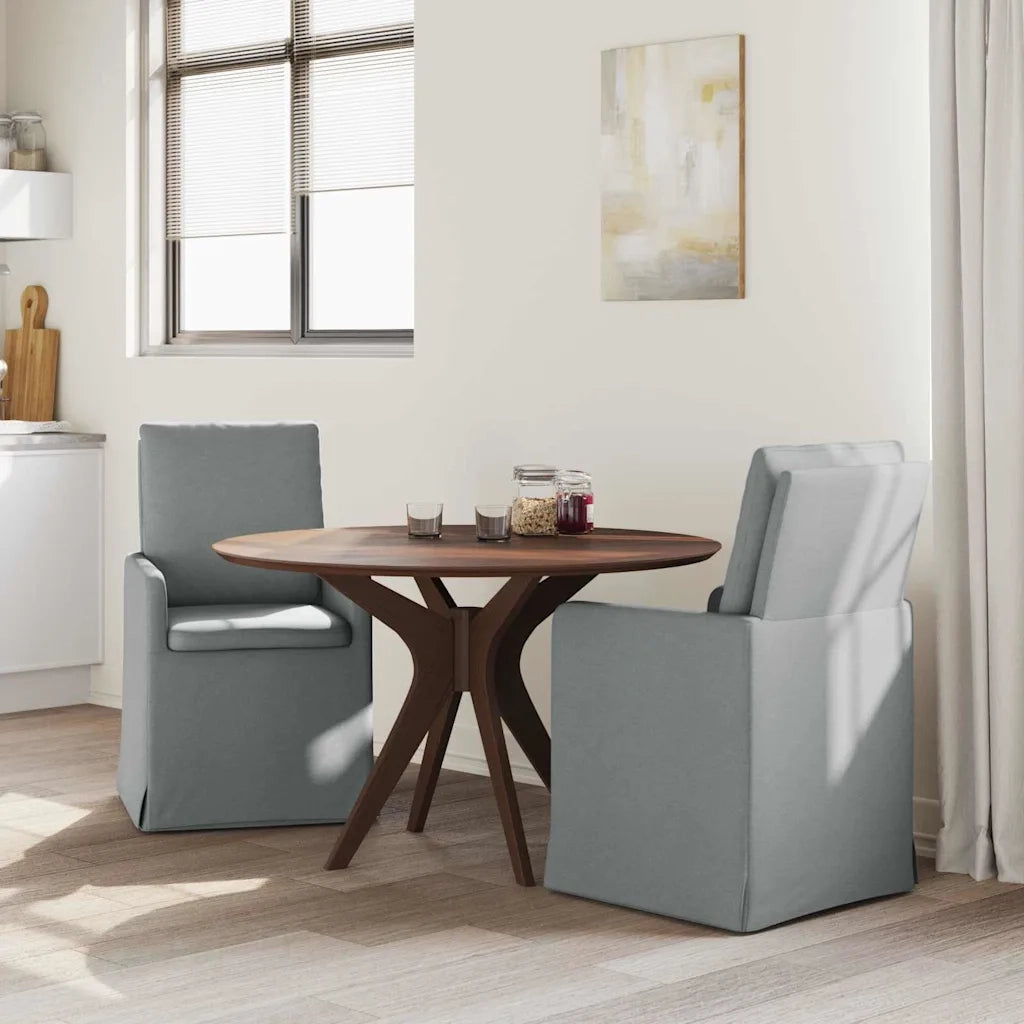 Sedie da pranzo 2 pcs Grigio chiaro 57 x 67 x 98 cm Tessuto 42017916