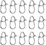 Fermo Viso Rotativo da 100 pezzi - Clip RVS a scatto - Connettore a forma di canna - Pesci da mare - Superficie lucidata - Sistema antiscivolo per movimento - Clip per pesci