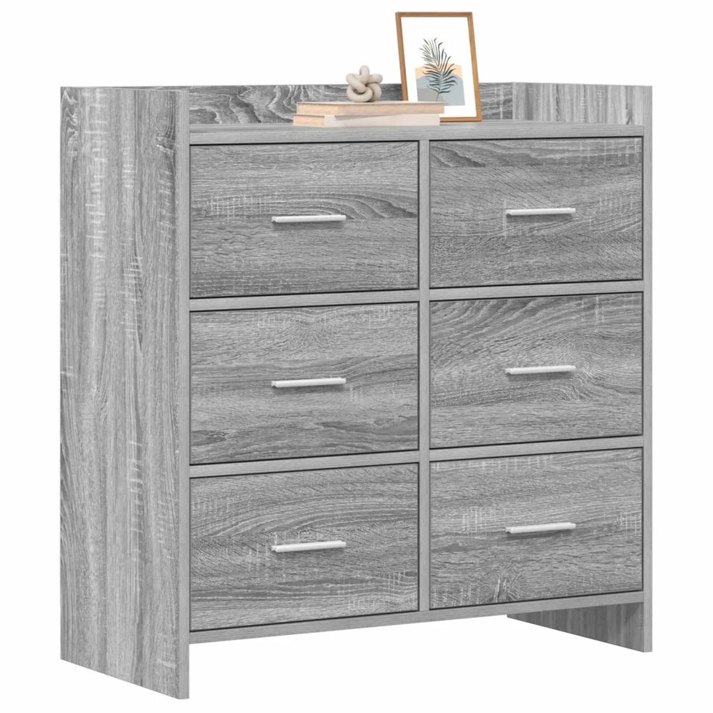 Credenza Sonoma grigio 75 x 33 x 80 cm Legno ingegnerizzato 8011104