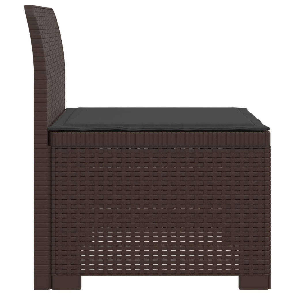 Divano da esterno-Divano da Giardino a 1 Posto con Cuscino Aspetto Rattan PP 247641
