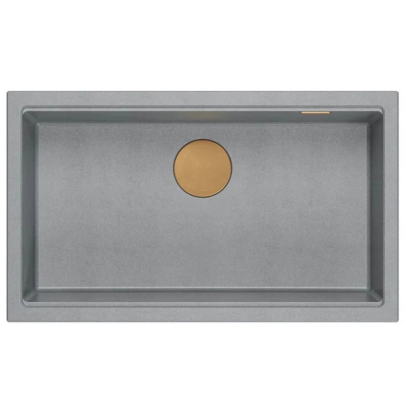 Lavello In Granito Logan 110 Grey Metallic Tappo acciaio