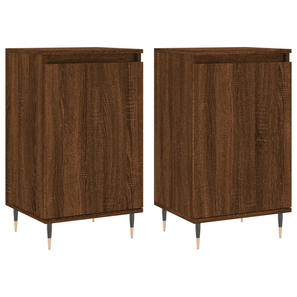 Credenze 2 pz Rovere Marrone 40x35x70 cm in Legno Multistratocod mxl 128533