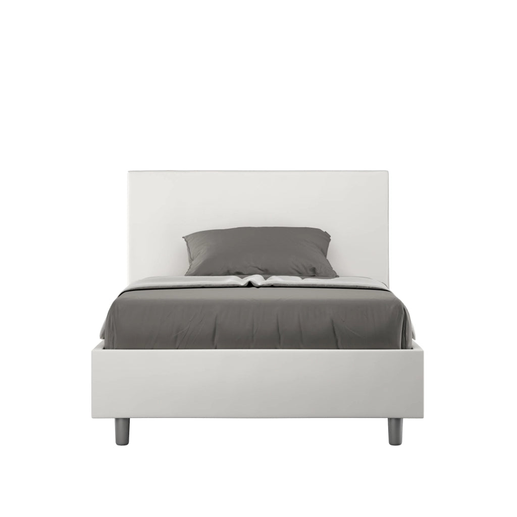 Letto 1 Piazza e Mezzo 120x200 cm con Rete Adele Bianco