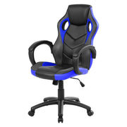 Sedia da gaming Urbana, Poltrona da gaming adulto, Sedia da scrivania, 66x61h104/114 cm, Nero e Blu