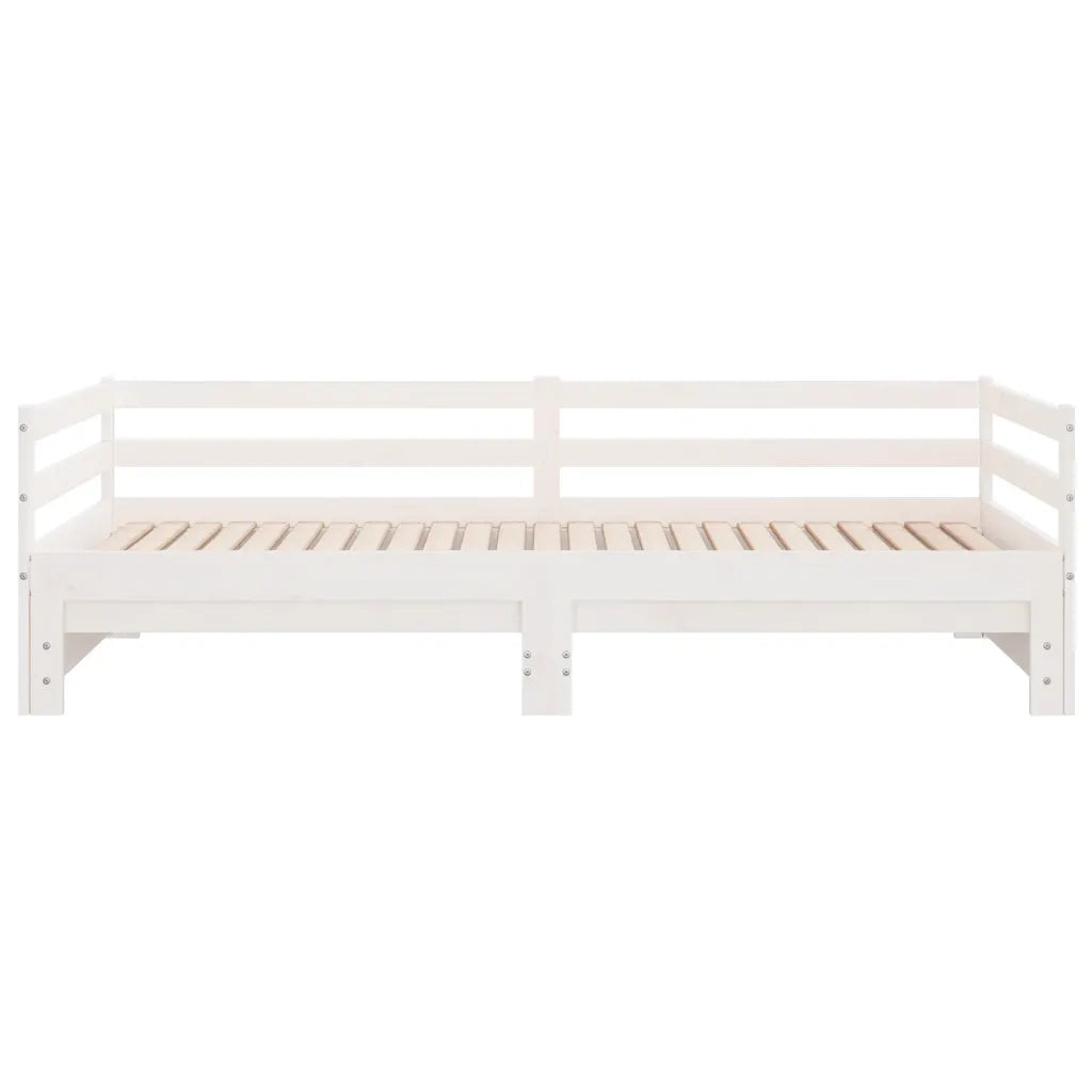 Lettino Estraibile senza Materasso-Struttura Letto Bianco 80x200 cm
