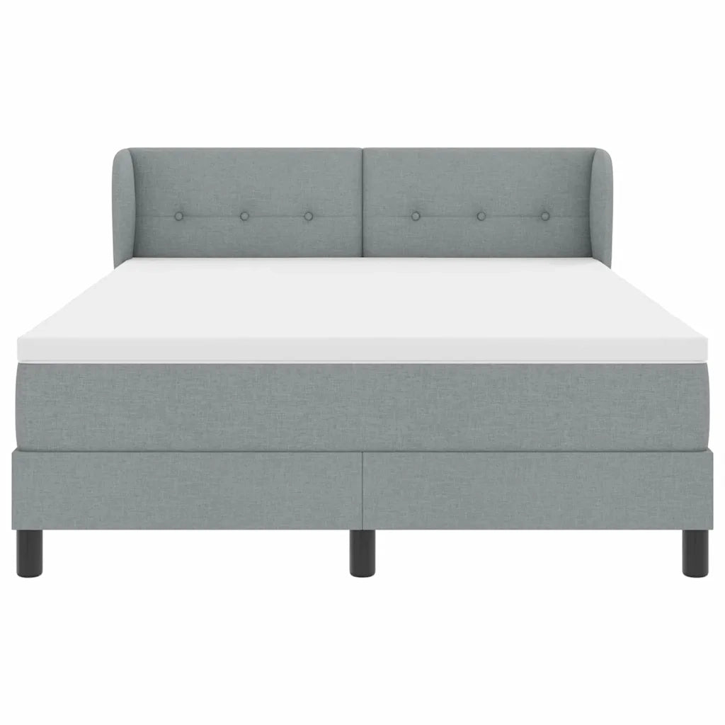Letto a molle con materasso Grigio chiaro 160 x 200 cm Tessuto 3340031