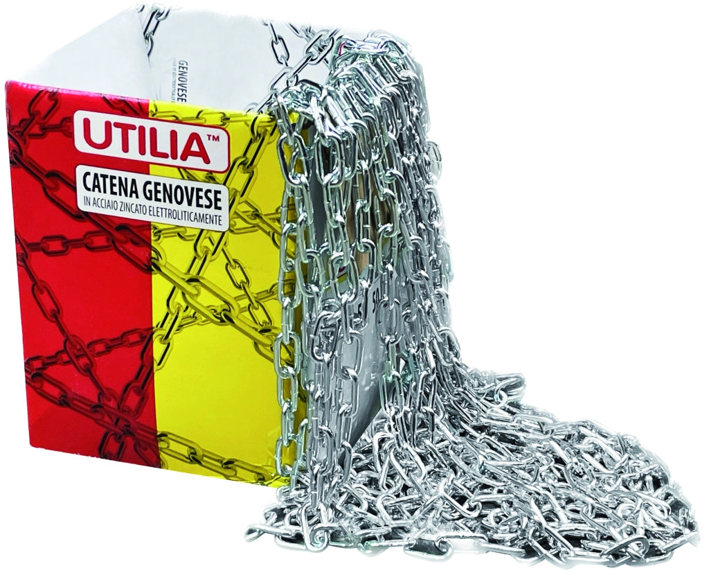 Utilia CATENA GENOVESE ZINCATA IN SCATOLA  n° 25 (mt. 25)