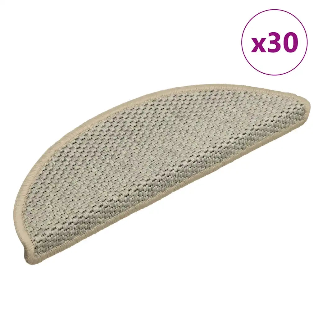 Tappeti Adesivi Scale Aspetto Sisal 30pz 56x17x3cm Verde Chiaro