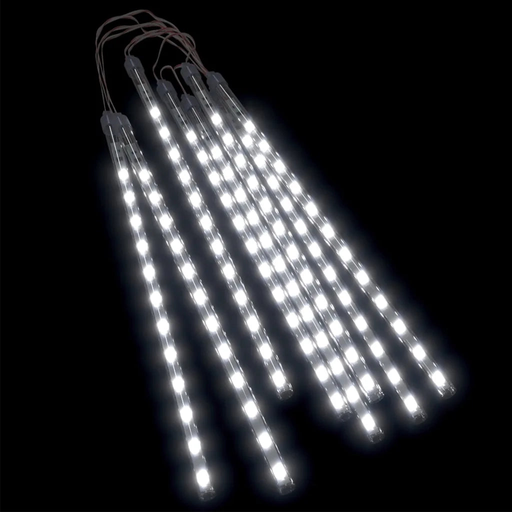 Luci Meteoriche 8 pz 30cm Bianco Freddo 192 LED Interni Esterni 328548