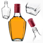 KADAX Bottiglia in Vetro per Tintura 250ml Con Tappo Rosso Lungo 50pz.