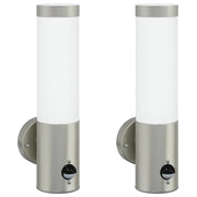 Lampada da Parete Esterna 2 pz Argento 12 x 8,5 x 29 cm CFW7758475