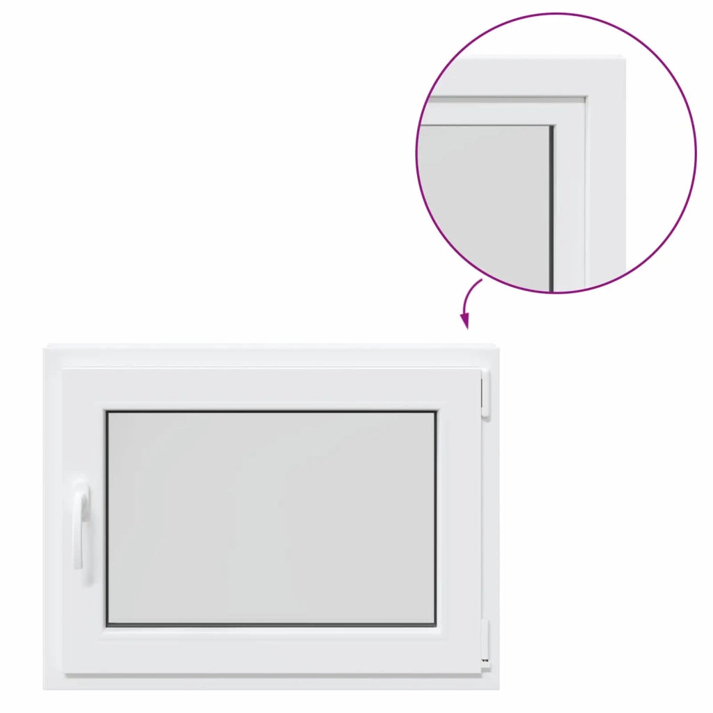 Finestra per Soffitta RISOR 80 x 60 cm PVC e Vetro Bianco CFW6759427