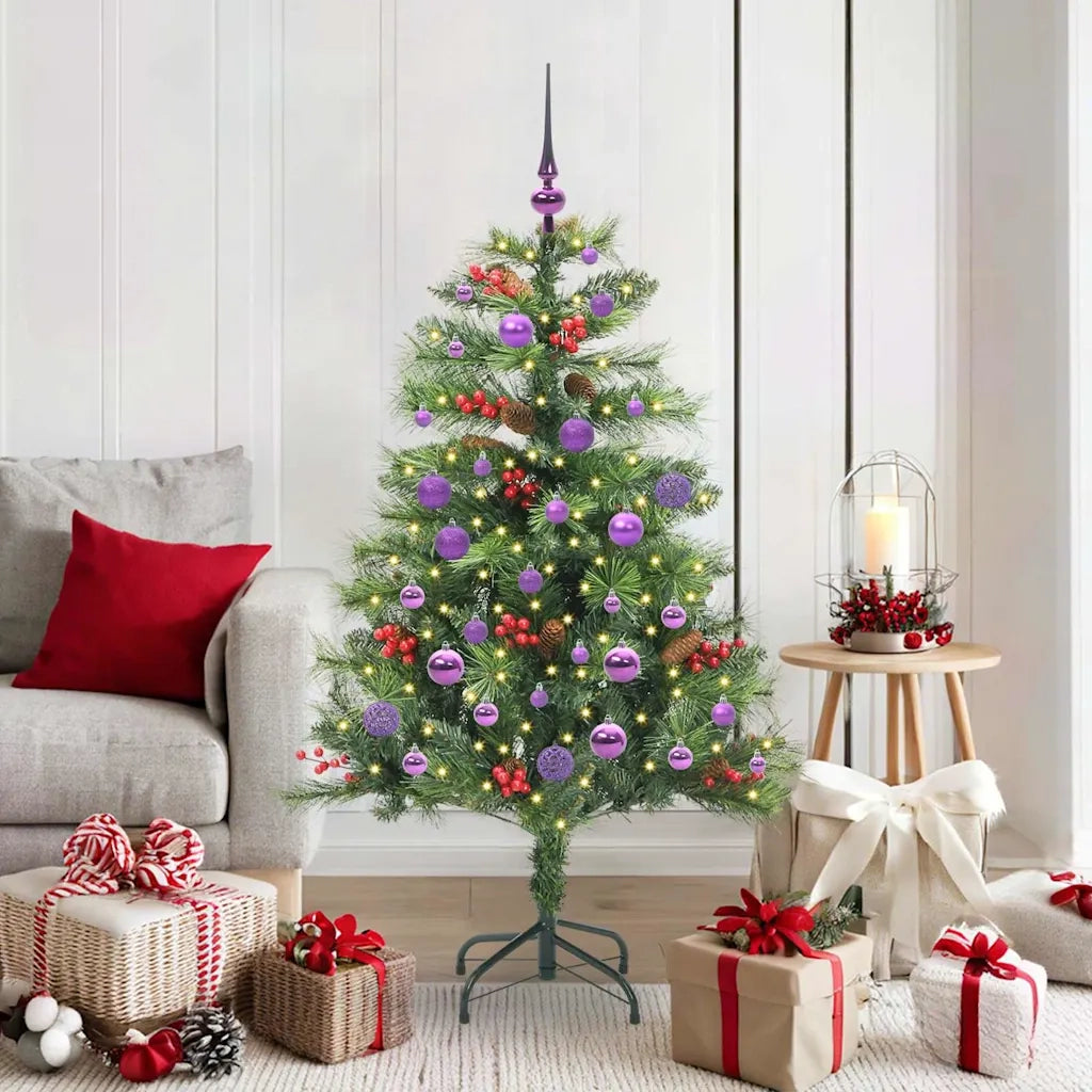 Albero di Natale | Decorazioni natalizie artificiale Verde 150 cm PVC e Metallo