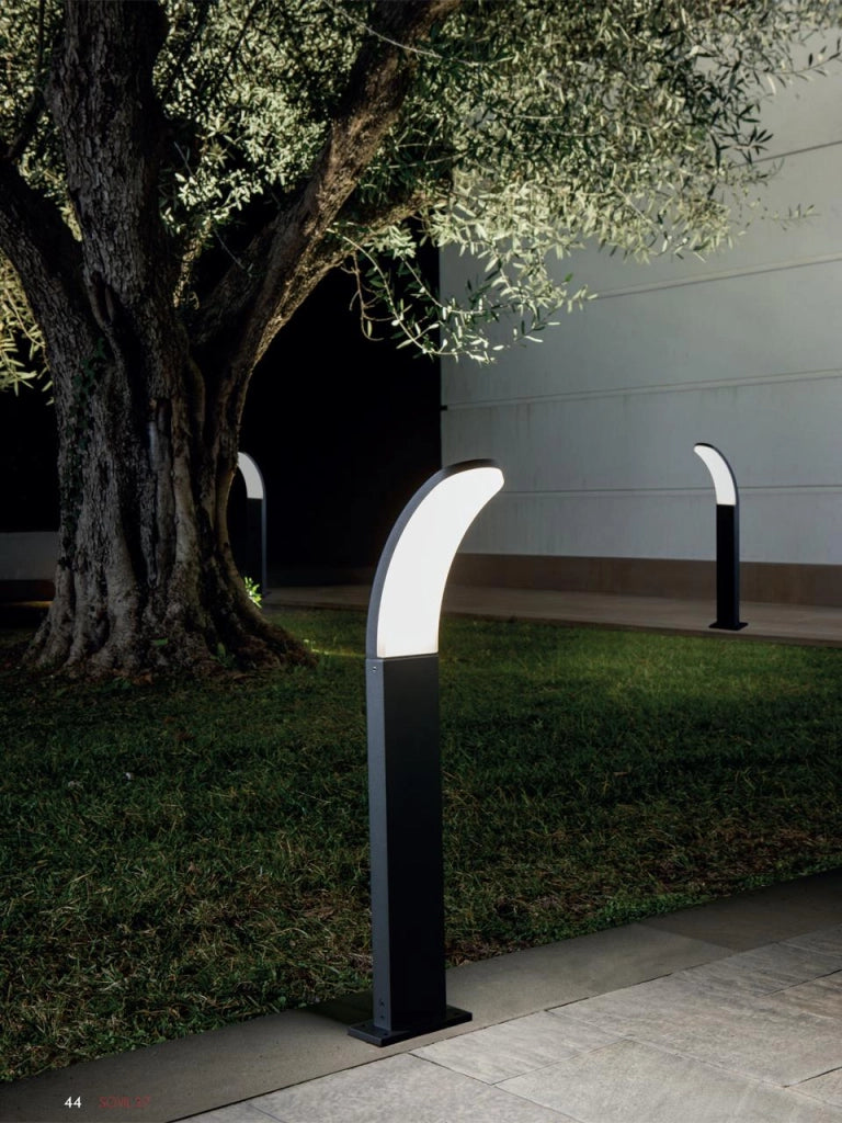 Applique in alluminio pressofuso con diffusore in resina opalina - 15W, 2300 lumen, 1050 lumen, 4000K grafite