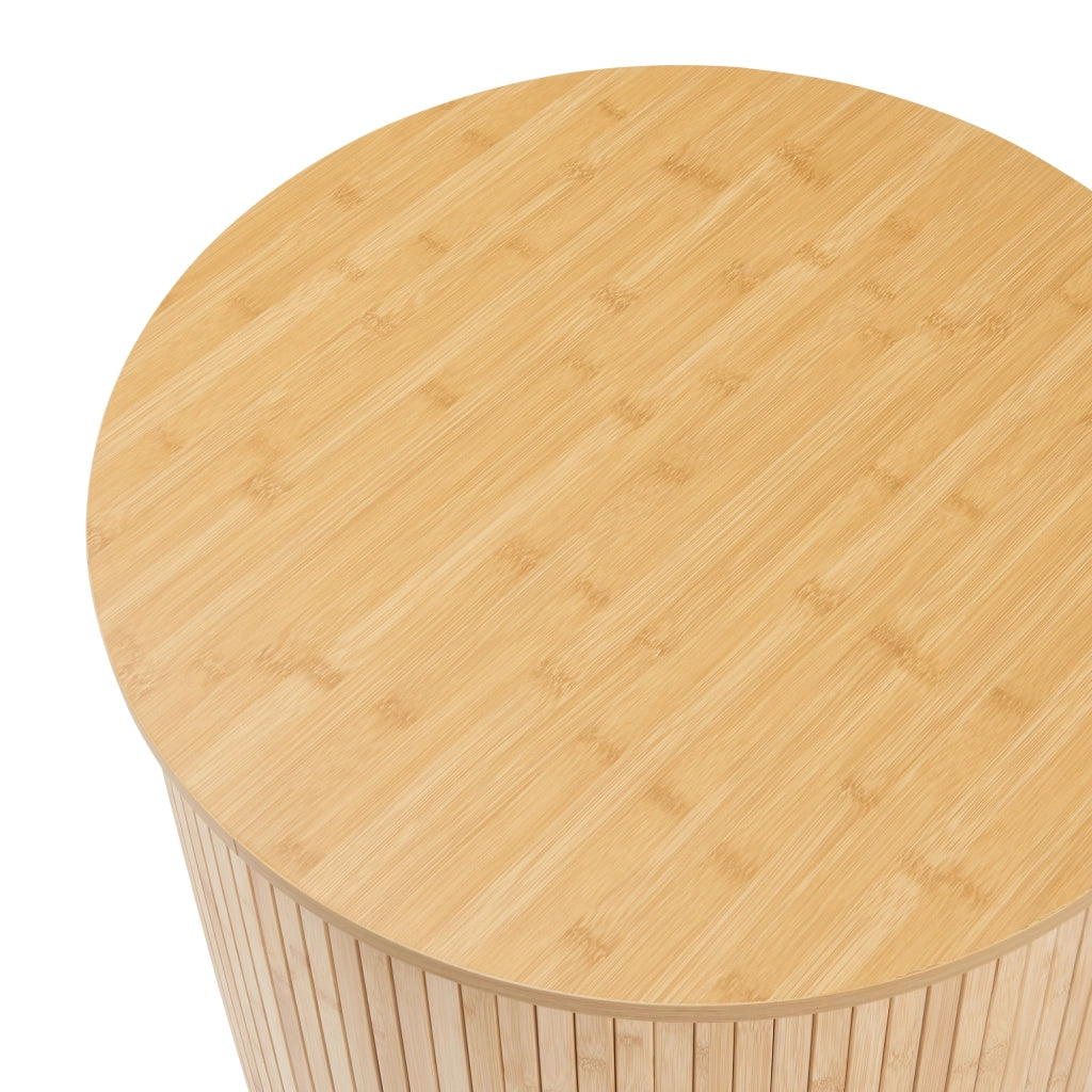 Tavolino Rotondo da Salotto Ledepid 48 x Ø60 cm - Naturale [en.casa]