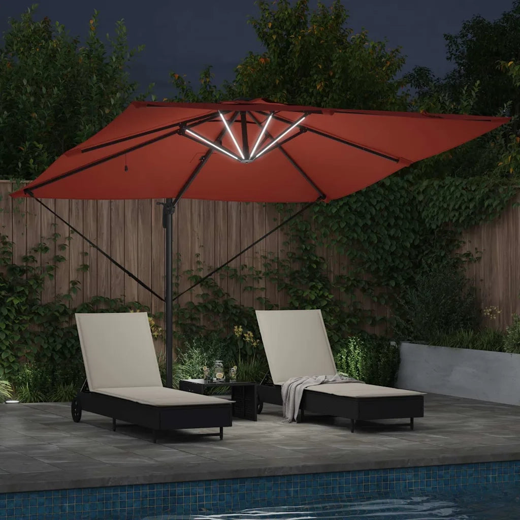 Ombrello | Parasolne Terracotta 286 x 284 x 270 cm Alluminio e Poliestere