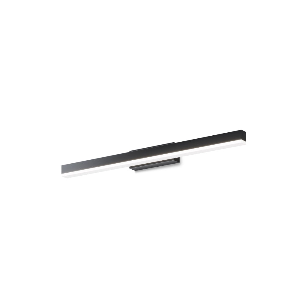 Maytoni Applique moderna Fichte 1 luce LED integrato nero metallo diffusore acrilico