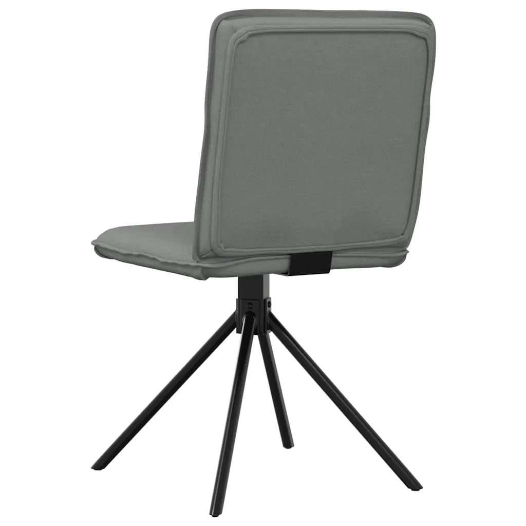 Sedie da Pranzo 4 pz Grigio Scuro in Tessuto 3315333