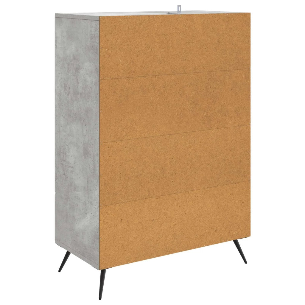 Credenza Grigio Cemento 66 x 34,5 x 95 cm Legno ingegnerizzato