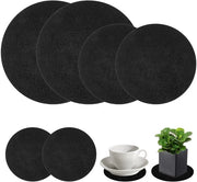 Otturatori di Telaio Ronde, Otturatori di Telaio Ronde per Vasi, 6 Pezzi Otturatori Antiscivolo per Vasche 3 Dimensioni Lavabili Sostegni per Vasi per Coppe Vasche Decorazione da Tavola (Nero)