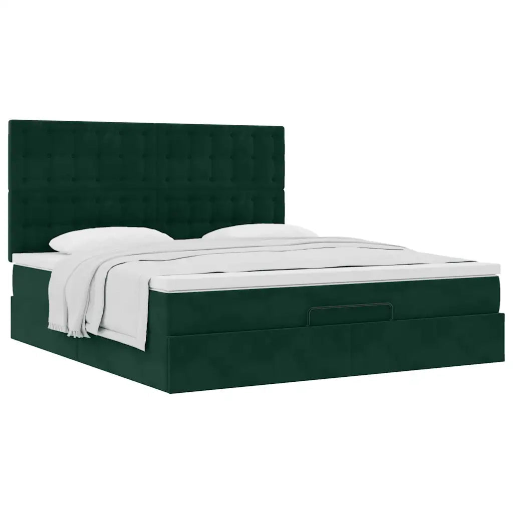 Struttura Letto Pouf con Materassi 180x200 cm Velluto 3313634