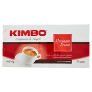 Kimbo macinato fresco caffe' macinato per moka confezione da 4x250 grammi