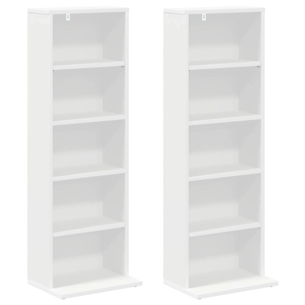 Mobile per CD 2 pz Bianco 33 x 23,5 x 97,5 cm 8012691