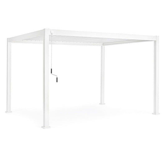 Pergola da Giardino in Alluminio Gazebo Moderno Bianco Ocean Bizzotto Formato: 3 x 4 m