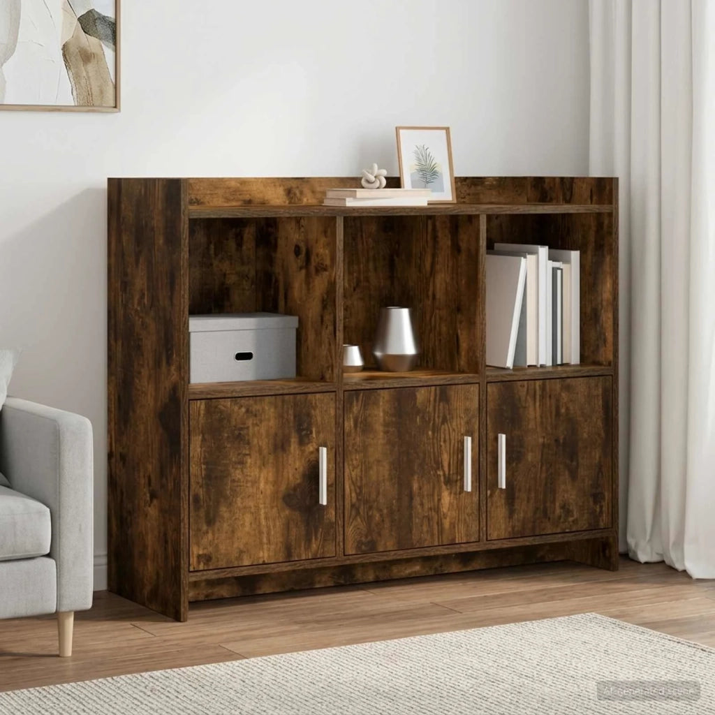 Credenza Rovere Fumo 98,5 x 33 x 80 cm Legno ingegnerizzato 8011143