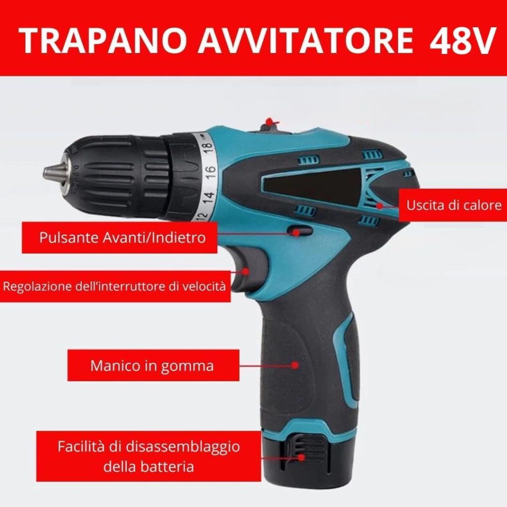 Set Saldatrice Inverter 400A MMA IGBT, + Mini Avvitatore + Mini Smerigliatrice, con 2 Batterie 48V e Caricatore, Kit Professionale Compatto e Potente con Display LED, 3 Dischi, Elettrodo e Lift TIG