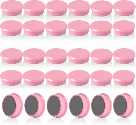 30 pacchi di magneti forti per lavagne e whiteboard - magneti rotondi rosa per frigorifero, decorativi mini magneti piccoli, magneti con presa forte per lavagne, magneti per parete, ufficio, scuola, magneti per lavagna