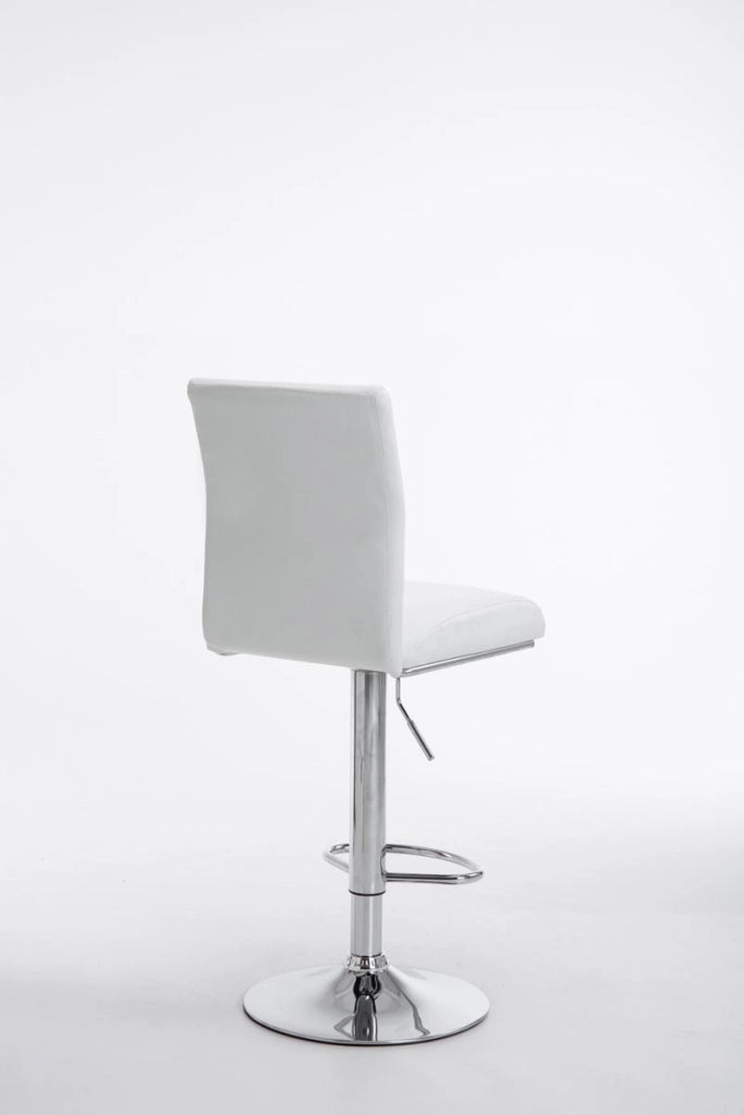 Sgabello Colonia in similpelle bianco