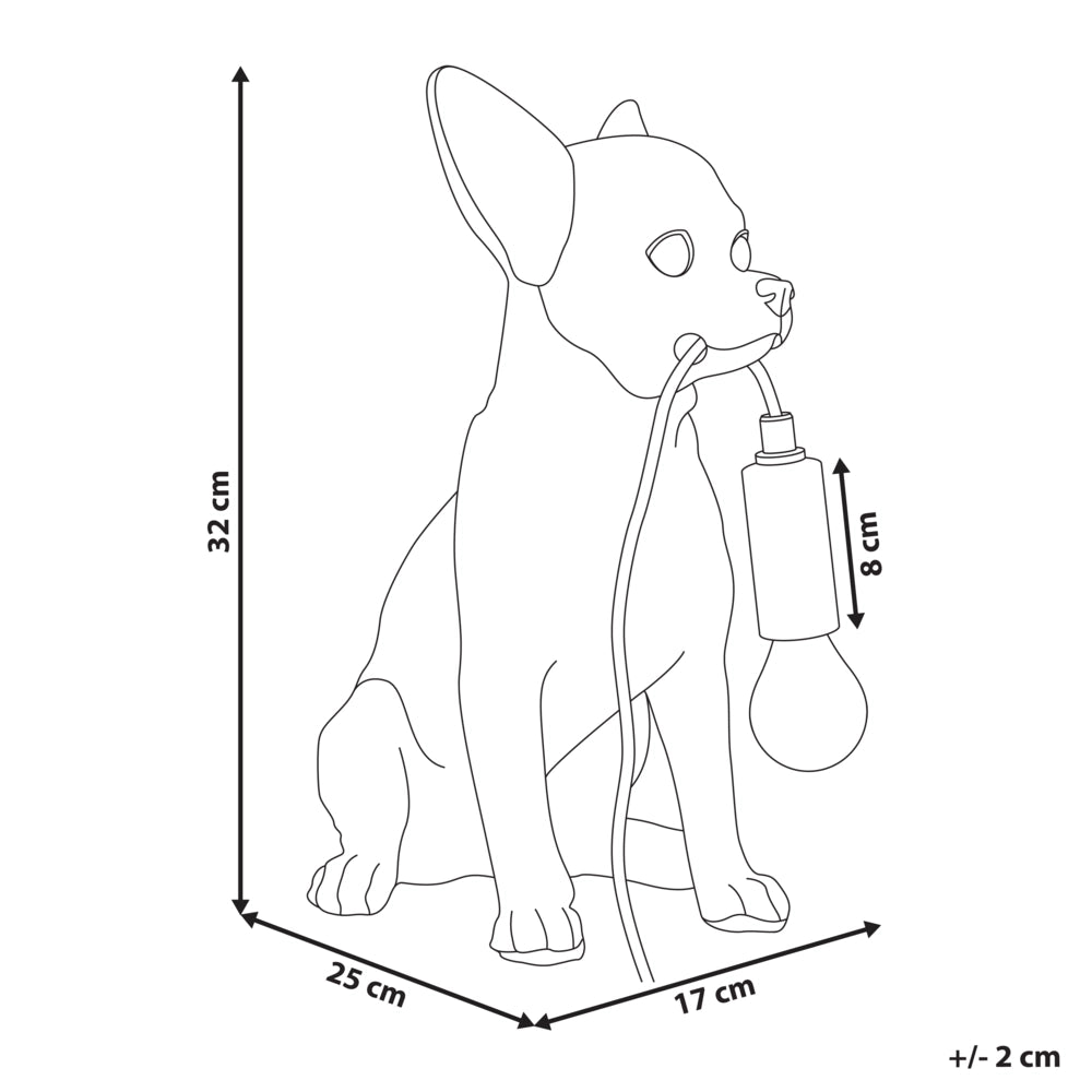 Lampada da tavolo Luce da comodino in poliresina dorata Lampada da lettura a forma di cane Lampada a tema animale Soggiorno
