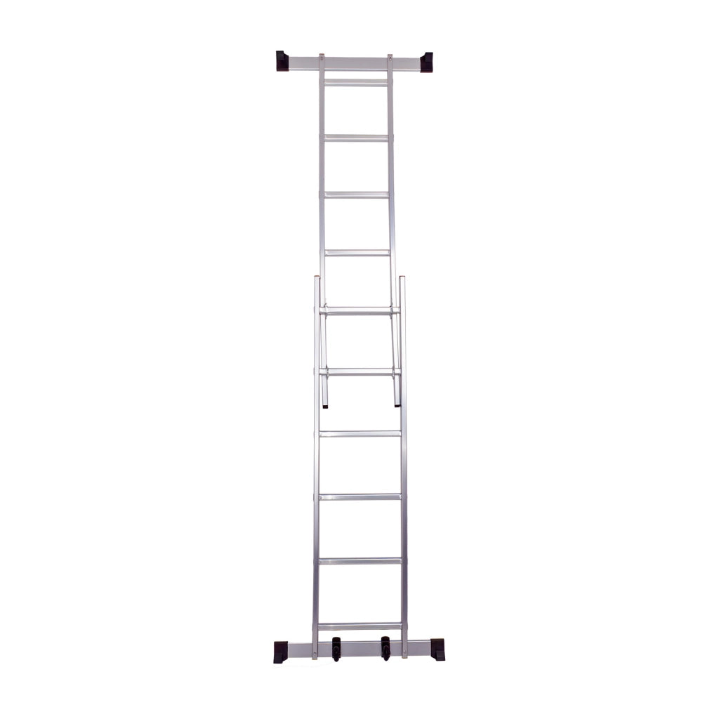 RIG 100 - Impalcatura Multifunzione Trabattello 3 in 1 H165,5 cm Scala in Alluminio con Ruot
