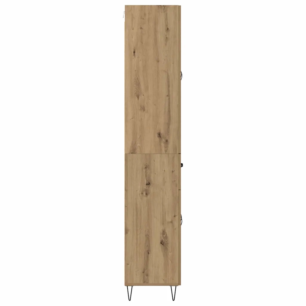 Credenza con Cassetto-Buffet-Armadio da cucina Rovere artigianale 69,5 x 34 x 180 cm 121442