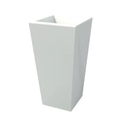 Vaso moderno in resina rettangolare H 65 bianco modello Egizio