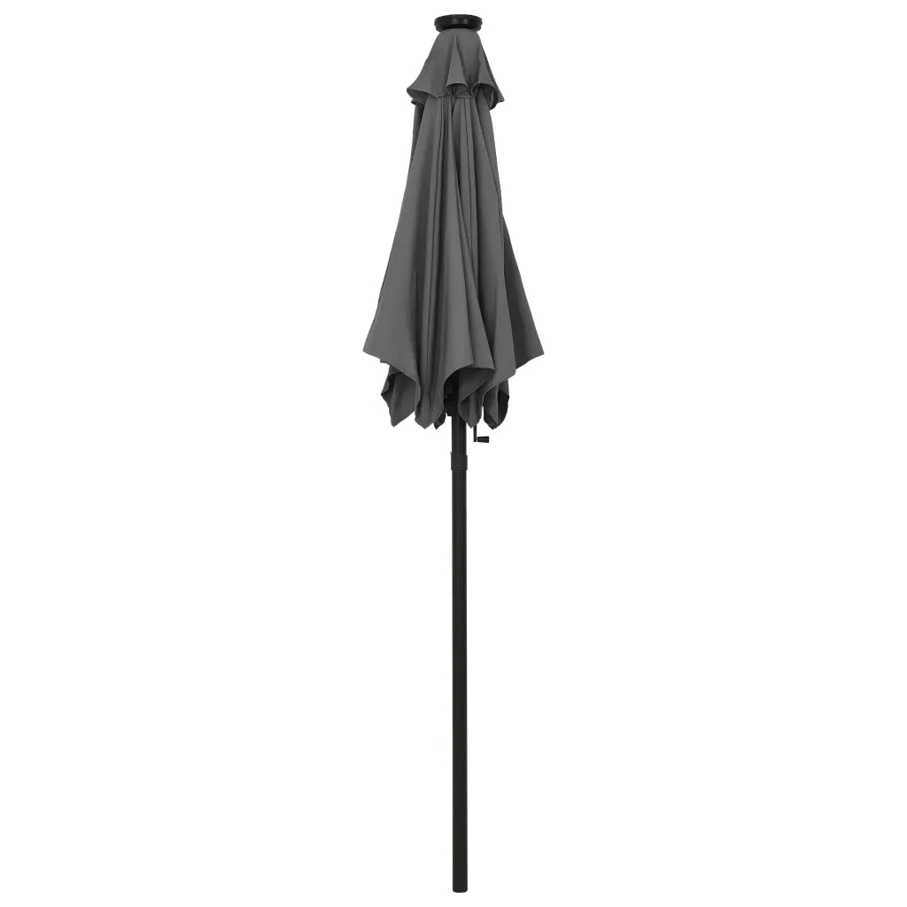 Ombrellone con Luci LED Antracite 200x211 cm in Alluminio 313559