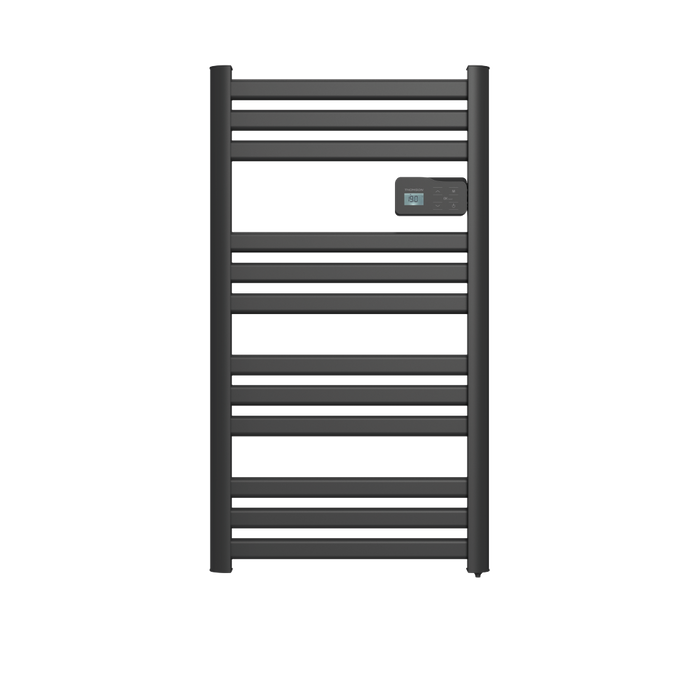 Scaldasalviette elettrico Thomson senza fluido, connesso al WiFi, con ventola da 500 W, nero cosmo