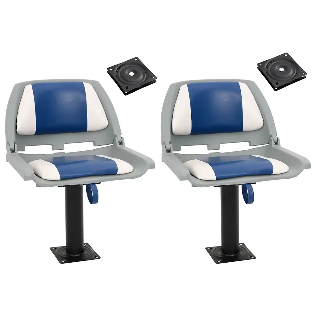 Sedili per Barca 2pz con Supporto Girevole 360Â°