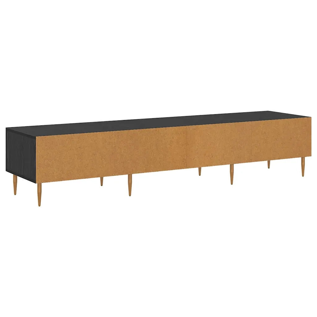 Mobile TV Rovere Nero 150 x 36 x 30 cm Legno multistrato