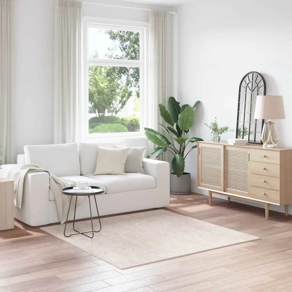 Tappeto Shaggy Antiscivolo Crema 160 x 160 cm PP 4019784