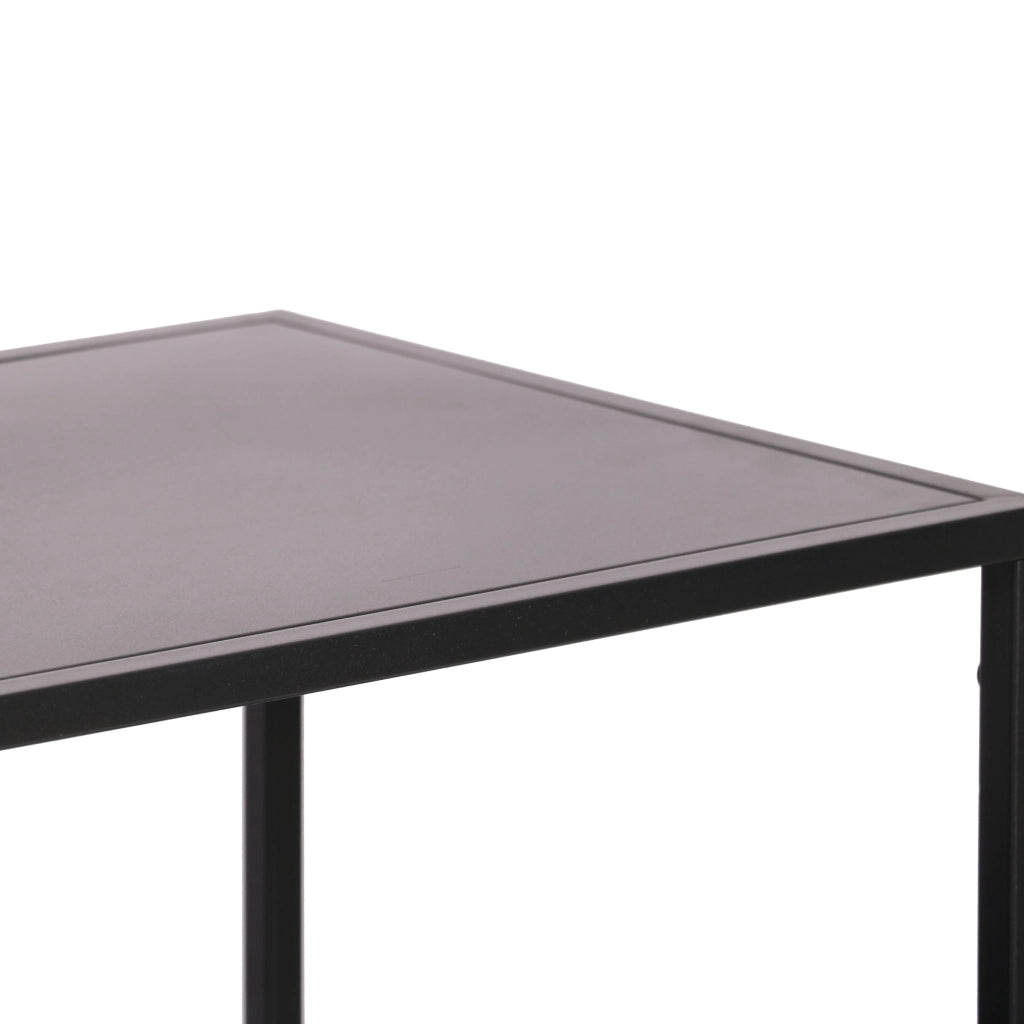 Scaffale Basso da Terra Isojoki Libreria in Acciaio 120 x 35 x 88 cm - Nero Opaco [en.casa]