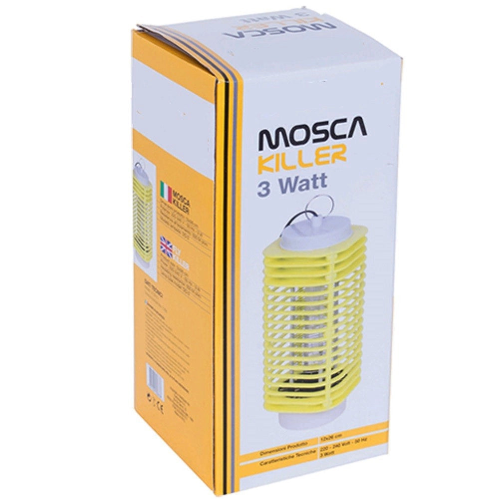 Trade Shop - Zanzariera Elettrica Lampada Insetticida Mosca Moskito Killer 3w 12 X 26 Cm -