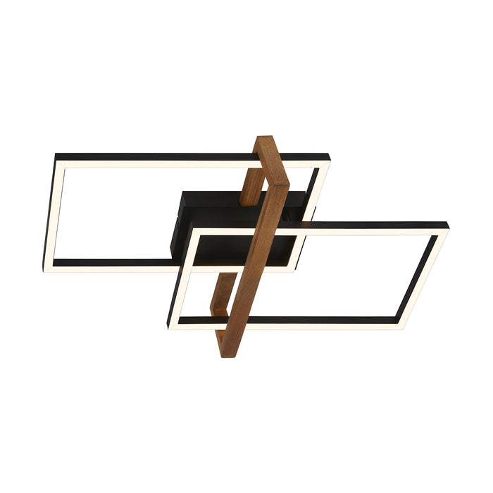 Applique Moderna Nested Metallo Nero Led Integrato 34W 3000K