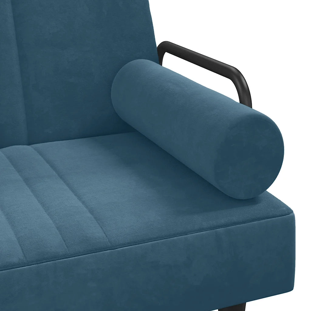 Divano letto | Sof¨¤ letto | Letto singolo con Braccioli Blu in Velluto