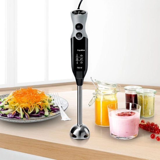 Impastatrice a Stantuffo 3 in 1 - Set di Impastatrici a Mano - Set di Blender - Purea Stantuffo - Mulinello a Mano - Macchina da Cucina - RVS - 3 in 1 - Accessori per Impastatrice - Zuppe - Smoothies - Cibi per Bambini