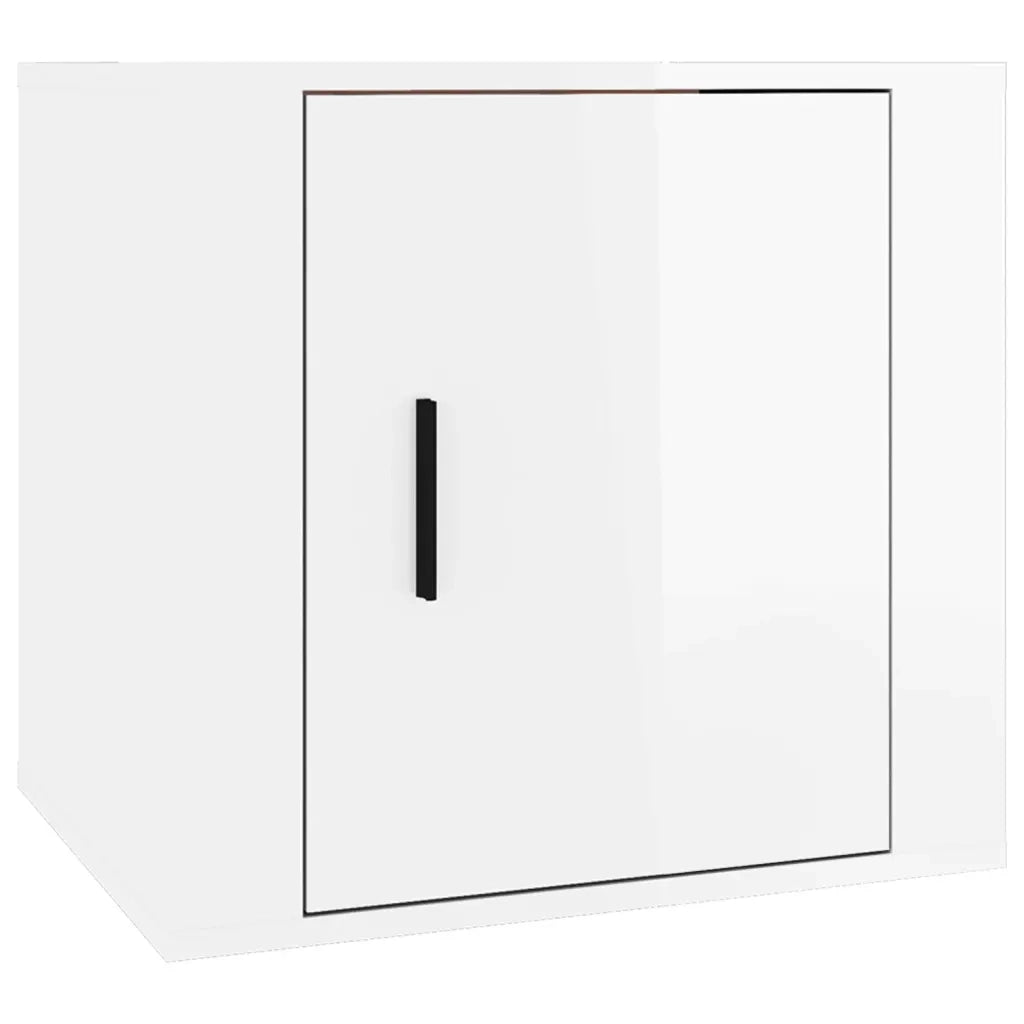 Comodini 2 pz in Bianco Lucido 50x39x47 cm 816693